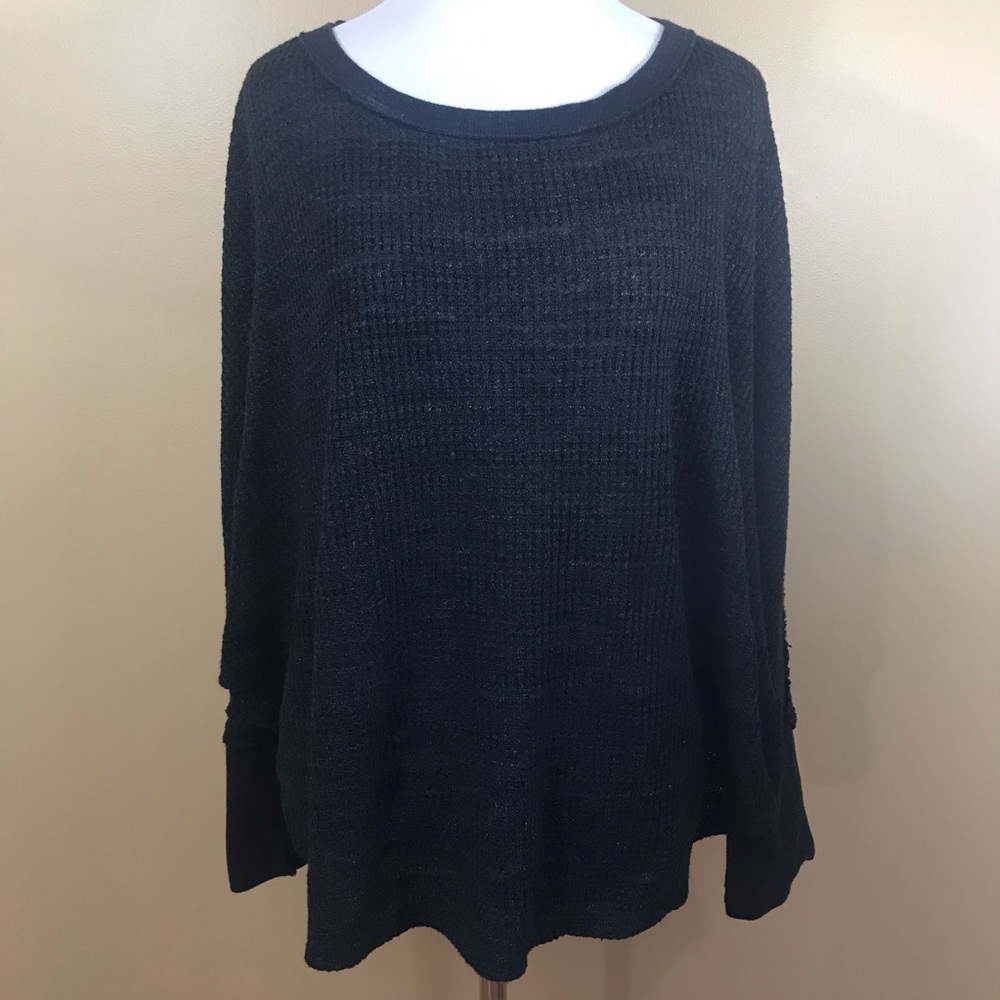 Postmark Medium Gray Waffle Knit Top Anthropologie